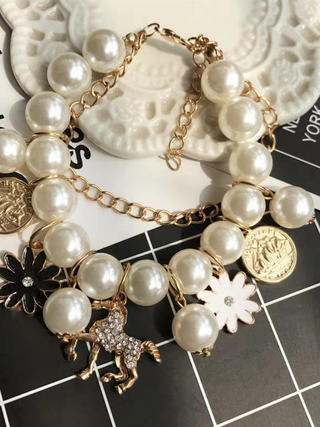 YouBella Jewellery Gold Plated Charm Bracelet for Girls and Women (Style 5)